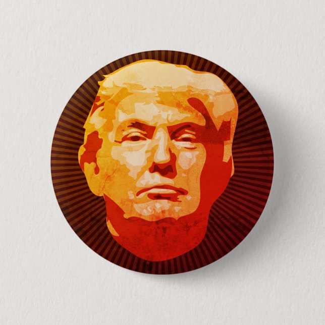 Trump Face 6 Cm Round Badge (Front)