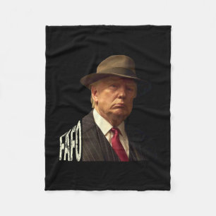 Trump Fafo Design Uni-adults Black Humorous Modern Fleece Blanket