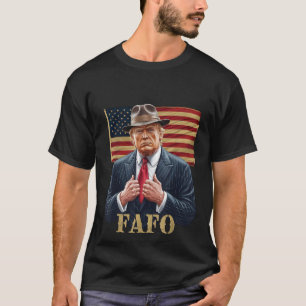 Trump FAFO F Around Find Out US Flag Retro Vintage T-Shirt