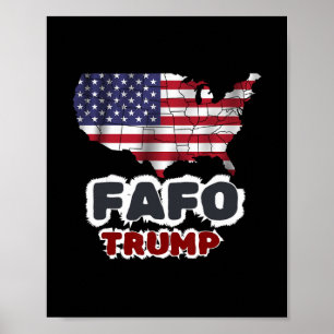 Trump Fafo F Around Find Out Us Flag Vintage Poster