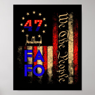 Trump Fafo F Around Find Out Us Flag Vintage Poster