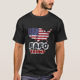 Trump Fafo F Around Find Out Us Flag Vintage T-Shirt