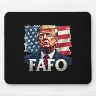 Trump Fafo Find Out Us Flag Vintage Mouse Mat
