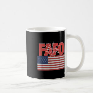 Trump Fafo, Funny Fafo Trump American Flag  Coffee Mug