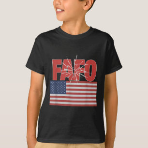 Trump Fafo, Funny Fafo Trump American Flag T-Shirt