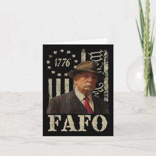 Trump Fafo, Retro Fafo Trump American Flag  Card