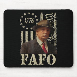 Trump Fafo, Retro Fafo Trump American Flag  Mouse Mat