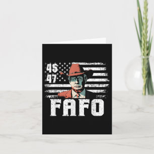 Trump Fafo Us Flag Funny Trump 4th Of July  Card