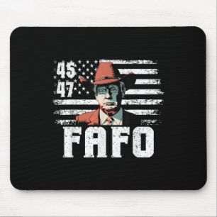Trump Fafo Us Flag Funny Trump 4th Of July  Mouse Mat