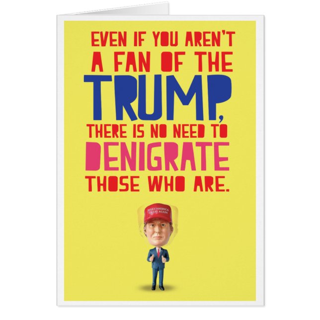 Trump Fan Birthday Joke Greeting Card (Front)