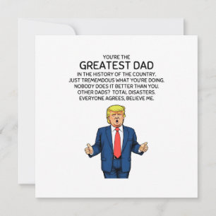 Trump Father's Day Trump Dad Birthday Card