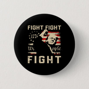 Trump Fight Fight Fight 1776 We The People Flag Tr 6 Cm Round Badge
