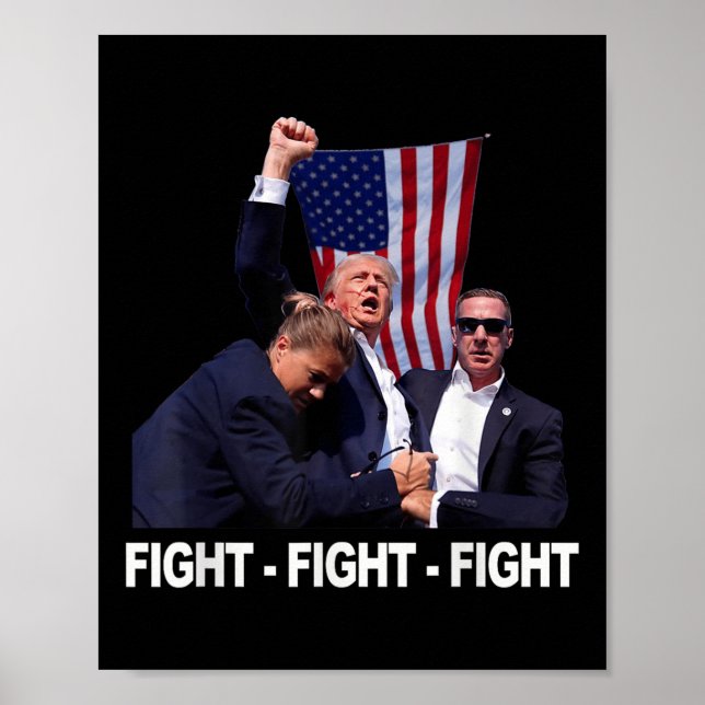 Trump Fight -fight- Fight 2024  Poster (Front)