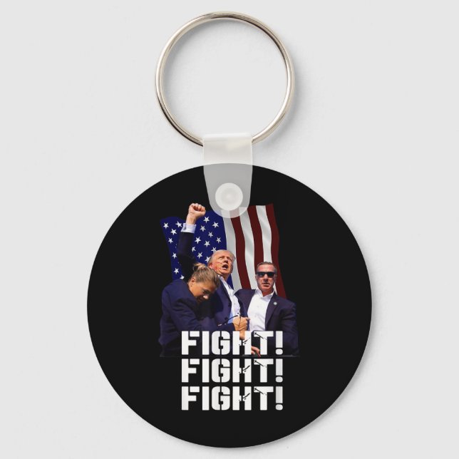 Trump Fight Fight Fight  Key Ring (Front)