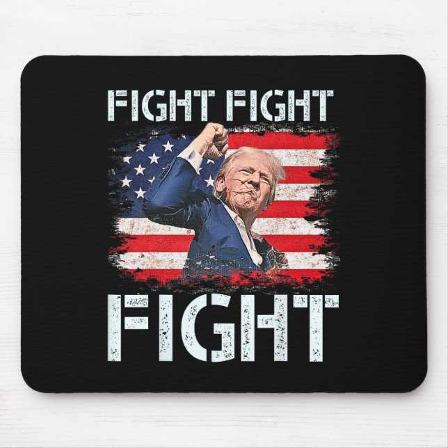 Trump Fight Fight Fight Trump Signals To Americans Mouse Mat (Front)