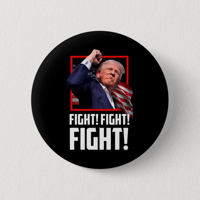 Trump Fight Fighting Fighters Supporters Americans 6 Cm Round Badge (Front)