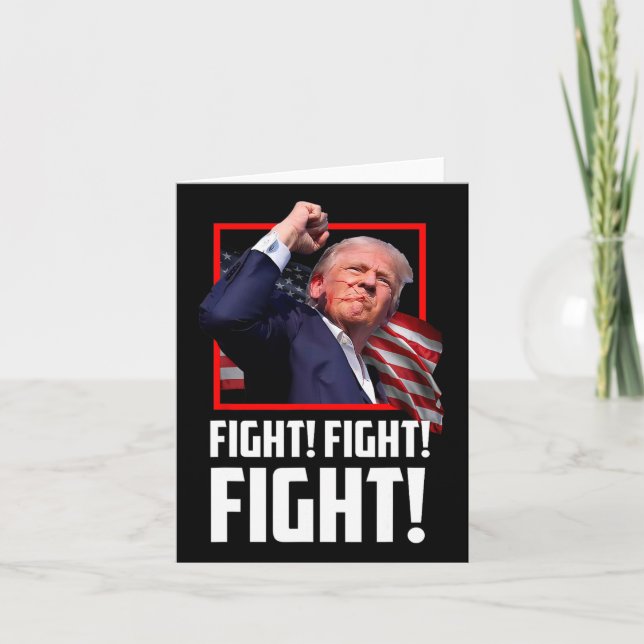 Trump Fight Fighting Fighters Supporters Americans Card (Front)