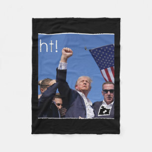 Trump Fight Pennsylvania Shooting Active Fleece Blanket