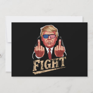Trump Fight US Election Retro Vintage Invitation