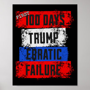 Trump First 100 Days Erratic Failure Failed Presid Poster