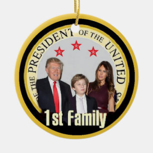 TRUMP First Family Ceramic Tree Decoration