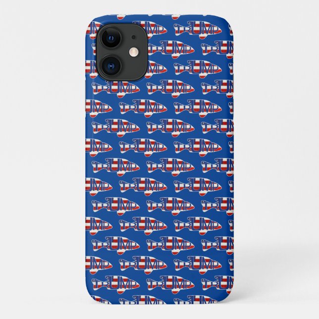 TRUMP fish flag Case-Mate iPhone Case (Back)