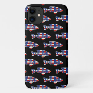TRUMP fish flag on black iPhone 11 Case