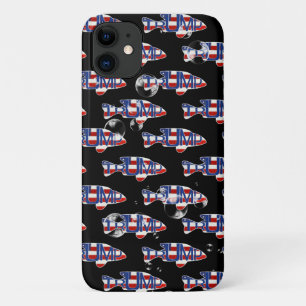 TRUMP Fish Flags with Bubbles iPhone 11 Case