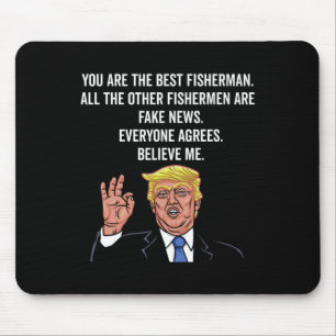 Trump Fisherman Funny Fisher Hook Gifts  Mouse Mat
