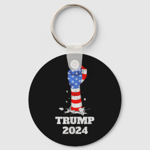 Trump Fist 2024 Stand With Trump 2024 Key Ring