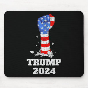 Trump Fist 2024 Stand With Trump 2024 Mouse Mat