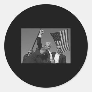Trump Fist Pump 1  Classic Round Sticker