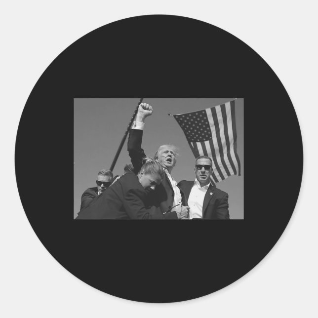 Trump Fist Pump 1  Classic Round Sticker (Front)