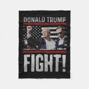 Trump Fist Shirt American Flagtee Trump Fight Fleece Blanket