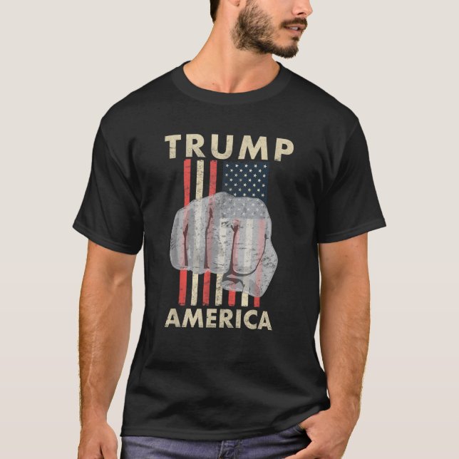 Trump for America 2024 Fist Punch Bump for America T-Shirt (Front)