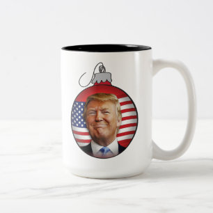 Trump for Christmas Two-Tone Coffee Mug