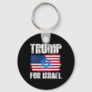 Trump For Israel Republican Jewish Jews Donald Tru Key Ring