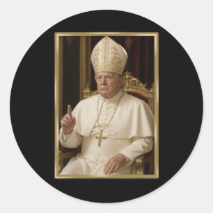 Trump For Pope T Shirt President Trump Tees 2025 Classic Round Sticker