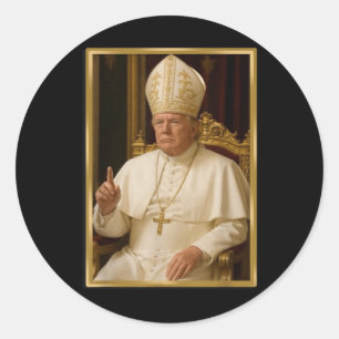 Trump For Pope T Shirt President Trump Tees 2025 Classic Round Sticker
