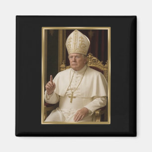 Trump For Pope T Shirt President Trump Tees 2025 _ Magnet