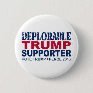 Trump For President 2016 - Deplorable Me 6 Cm Round Badge