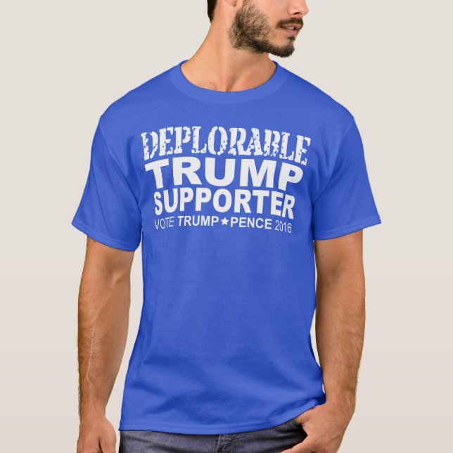 Trump For President 2016 - Deplorable Me T-Shirt (Front)