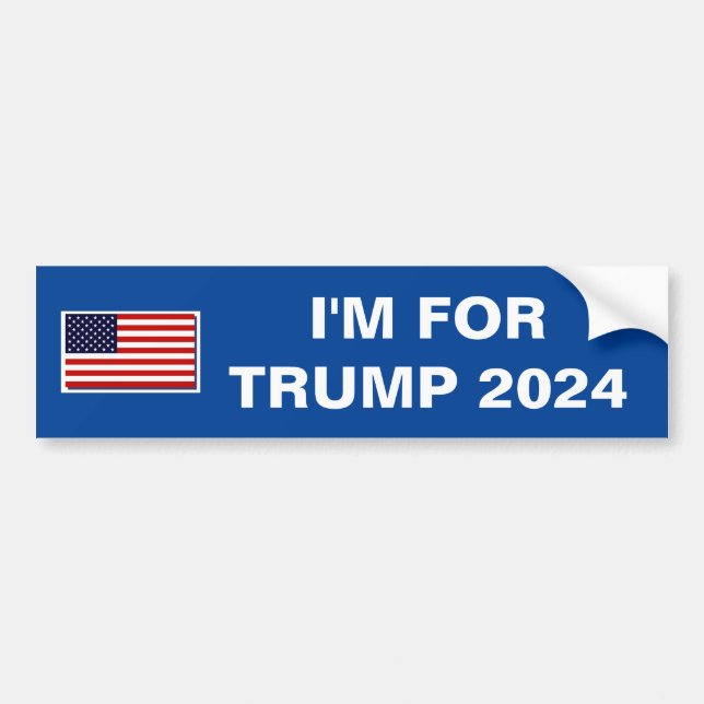 TRUMP FOR PRESIDENT 2024 BUMPER STICKER (Front)