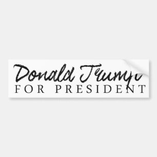 Trump For President Autograph Bumper -.png Bumper Sticker