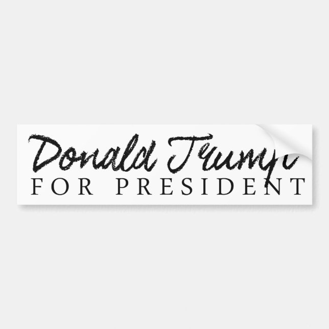 Trump For President Autograph Bumper -.png Bumper Sticker (Front)
