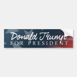 Trump For President Autograph White Bumper -.png Sticker