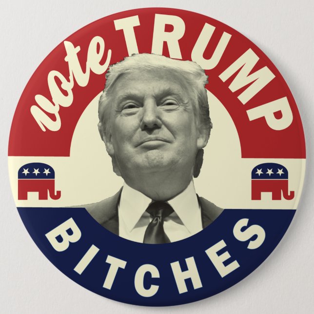 Trump For President Button - Funny Trump Button (Front)