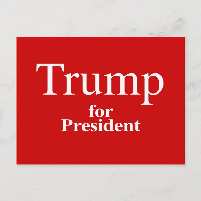 Trump for President Postcard (Front)