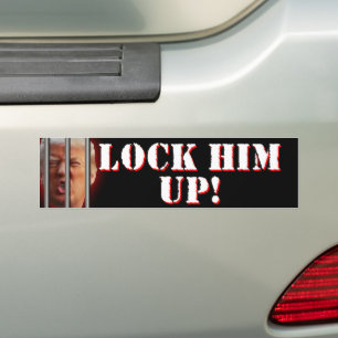 Trump For Prison Lock Him Up Anti-Trump Bumper Sticker