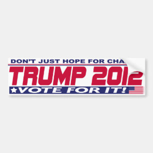 Trump for Real Change 2012 Bumper Sticker
